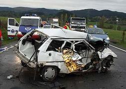 Una persona fallece en una colisión entre dos vehículos en Amurrio