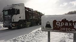 Opakua, en la red secundaria, es uno de los puertos que más sufre las nevadas. / Jesús Andrade