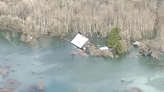 Imagen de la zona rural de Oso, en el estado de Washington, tras el alud de tierra.