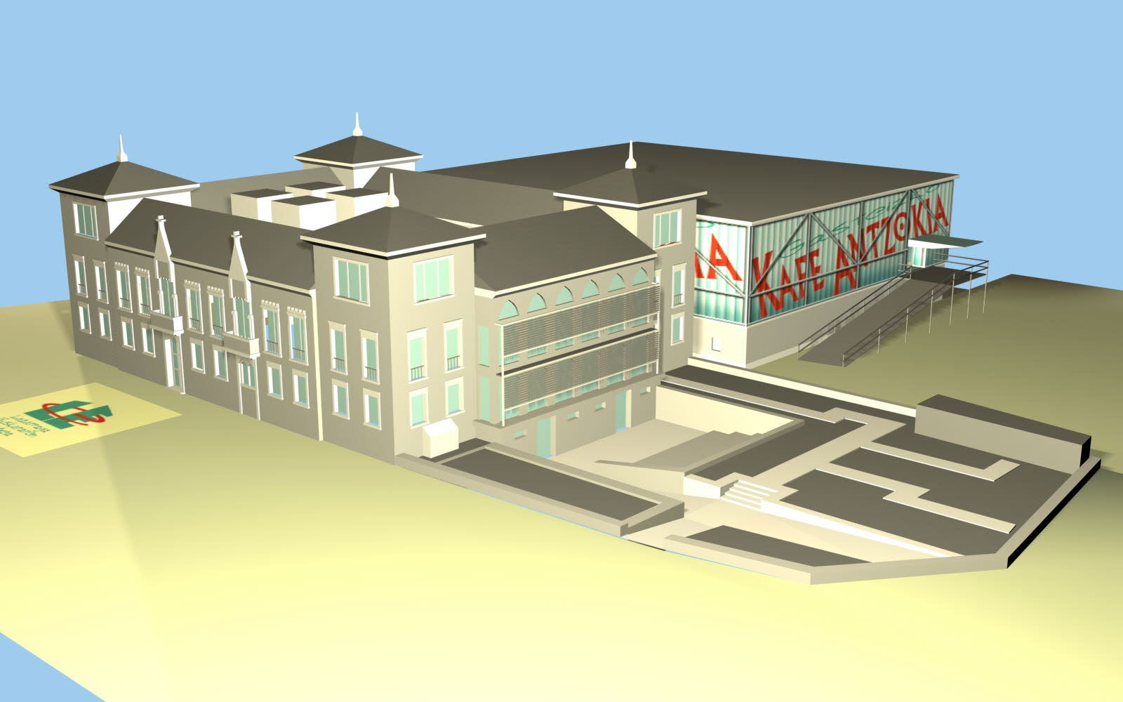 Recreación virtual del aspecto que tendrá el futuro Gasteiz Antzokia