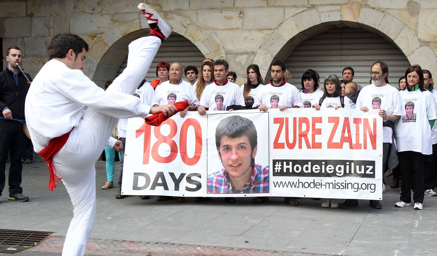 Homenaje al joven de Galdakao el pasado mes de abril