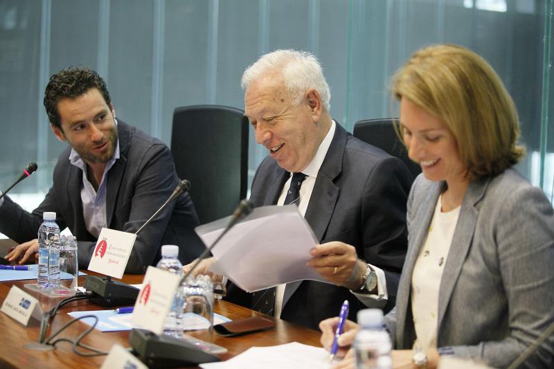 Margallo, con Borja Sémper y Arantza Quiroga.