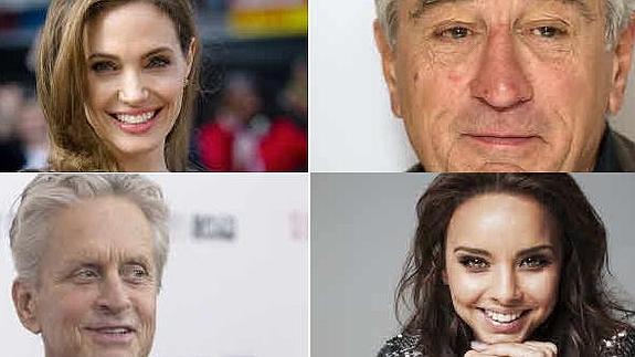 Angelina Jolie, Robert De Niro, Michael Douglas y Chenoa.