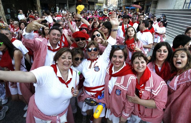 Los blusas mostraron su alegría durante todo el recorrido por varias calles de la ciudad.