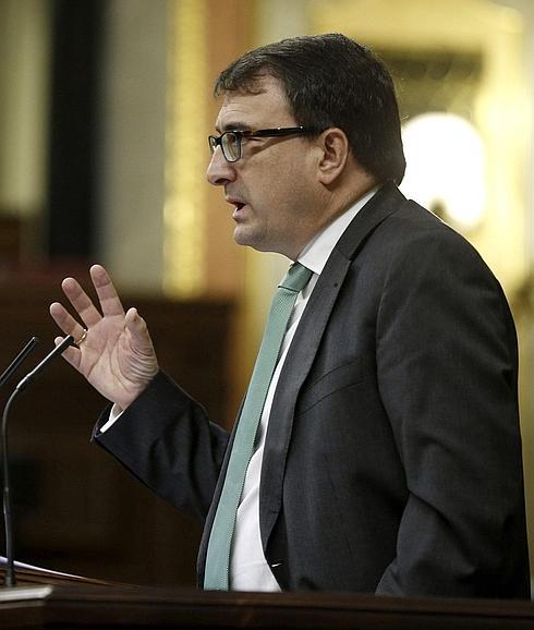 Esteban, durante su intervención en el Congreso antes de la votación de la ley de abdicación. EFE