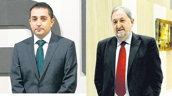 Los presidentes de BBK, Xabier Sagredo (PNV), y de Vital, Fernando Aránguiz (PP).