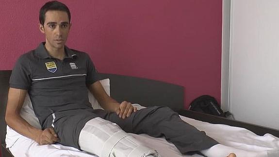 Contador antes de partir hacia España.
