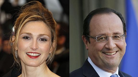 Julie Gayet y François Hollande. 