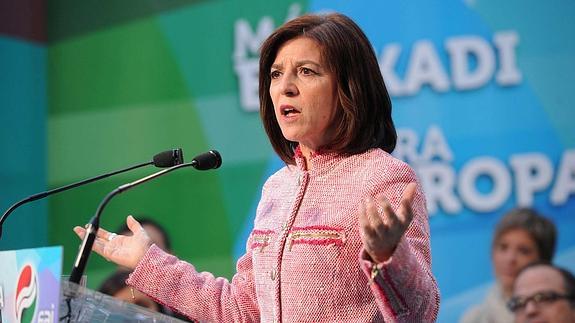 Izaskun Bilbao, en un mitin.