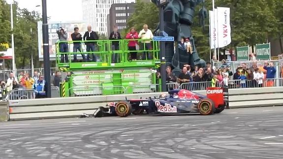 Momento del accidente.