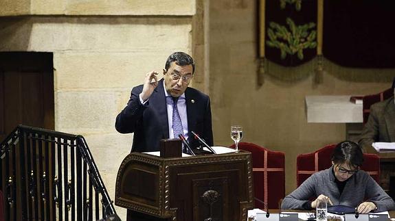 Bilbao, durante un pleno de Juntas.  