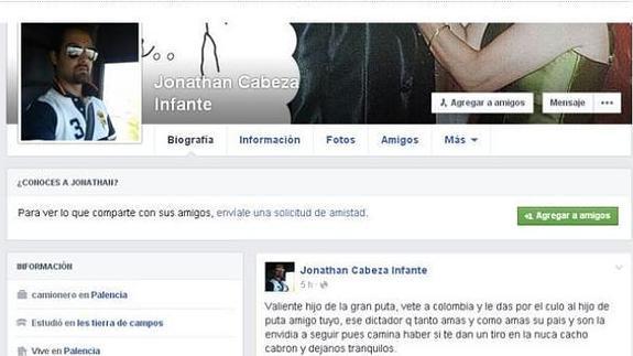 Imagen del comentario en la red social que ha generado la polémica.