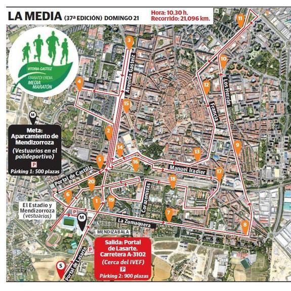 4.500 atletas toman hoy Vitoria en la Media Maratón