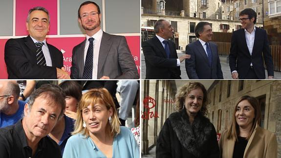 Los candidatos ya proclamados de PP, PNV, EHBildu y PSE para Vitoria y Álava.