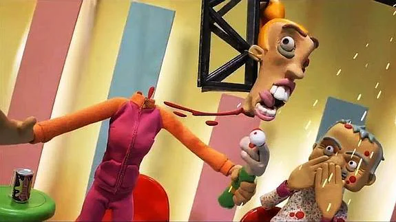 Una Belén Esteban de plastilina aparece decapitada en esta película de animación.