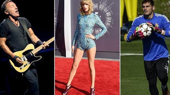 Bruce Springsteen, Taylor Swift eta Iker Casillas.