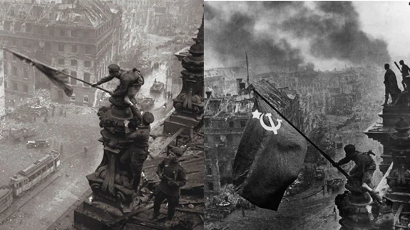 A la izquierda la foto original y a la derecha, la imagen con varios retoques.