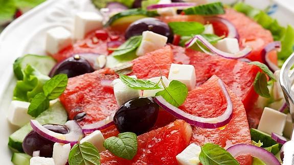 Sandía, pasta y pescadito para las ensaladas de verano