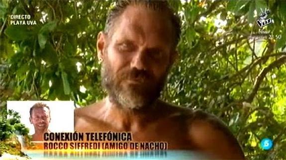 Nacho Vidal, durante la llamada de Rocco Siffredi.