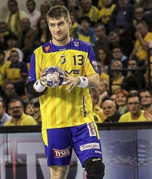 Julen Aguinagalde, con la camiseta del Kielce.