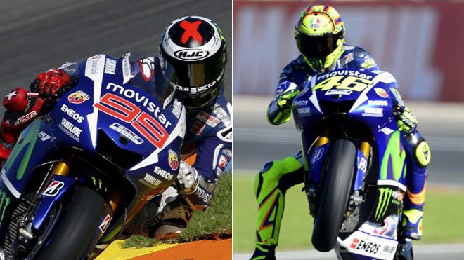 Jorge Lorenzo y Valentino Rossi.