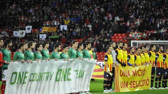 Imagen de archivo de un Euskadi-Cataluña.