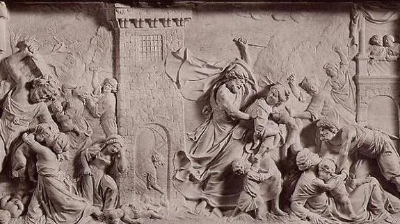 'La Masacre de los inocentes', obra de Dionigi Bussola, ubicada en la Capilla de San José, en la Cartuja de Pavía.