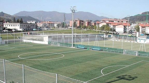 Campo de fútbol de Garemendipe, en Azpeitia.