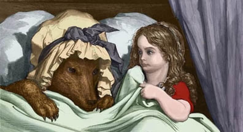 Antigua ilustración de 'Caperucita Roja'. de Gustave Doré.