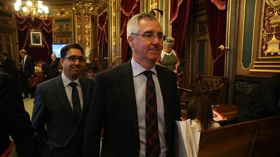 Luis Eguiluz, en el Ayuntamiento de Bilbao.