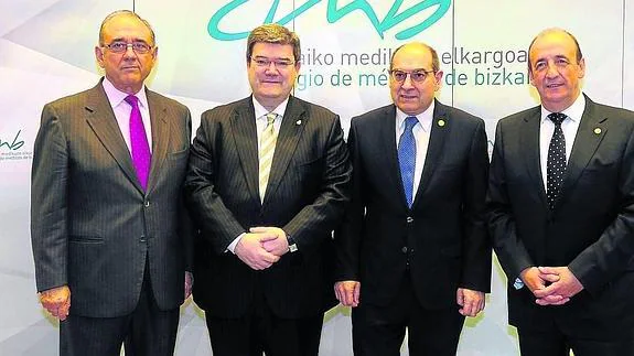 Juan José Rodríguez Sendín, Juan María Aburto, Jon Darpón y Cosme Naveda.
