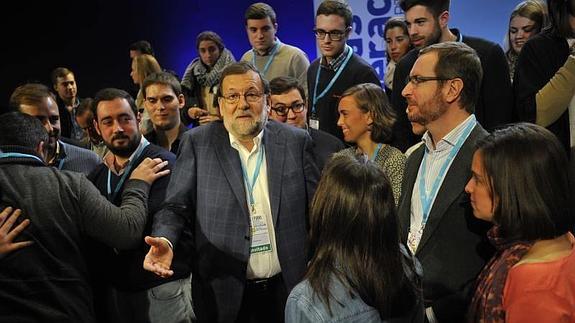 Mariano Rajoy durante el acto de hoy.