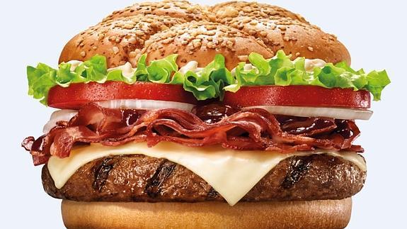 Una hamburguesa de Burger King.
