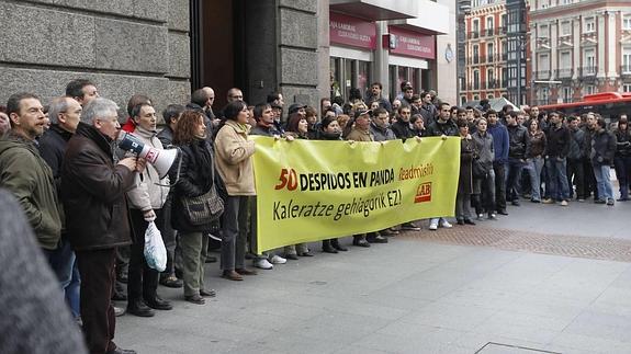 Imagen de archivo de una protesta llevada a cabo por los trabajadores de Panda.