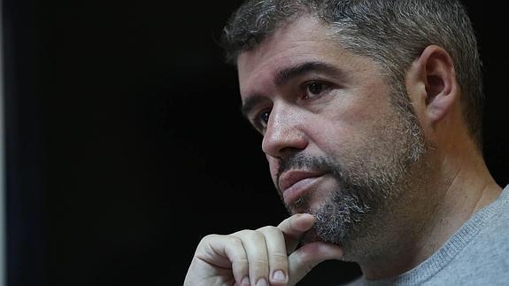 Unai Sordo, durante la entrevista en la sede de Comisiones Obreras, en Bilbao. 