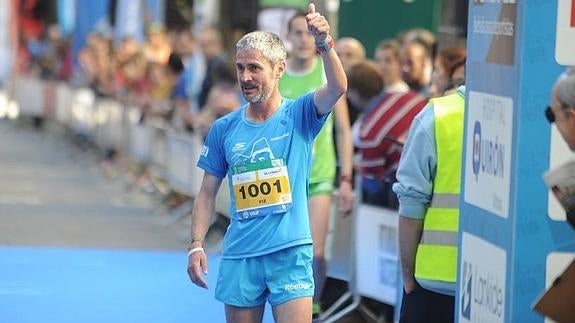 Fiz, en Vitoria, durante el maratón que lleva su nombre