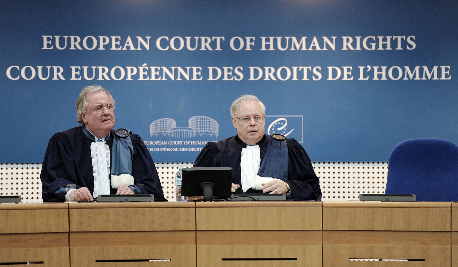 Dos miembros del Tribunal Europeo de Derechos Humanos de Estrasburgo.