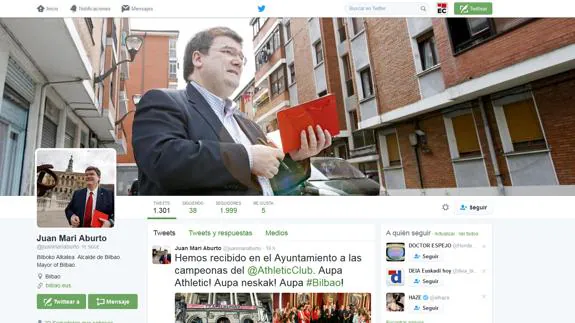 El Ayuntamiento de Bilbao y su alcalde, de los menos activos en las redes sociales