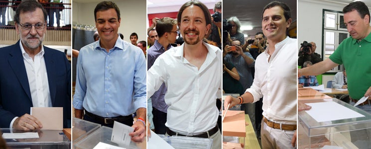 Rajoy, Sánchez, Iglesias, Garzón y Esteban ya han ejercido su derecho a voto.