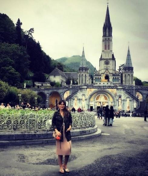 Tamara Falcó, en el santuario francés de Lourdes.