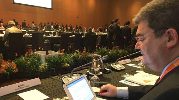 El alcalde de Bilbao, Juan María Aburto. 