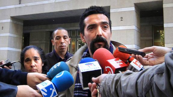 Pedro Mari Manzanares, de ‘los pichis’, este viernes en Bilbao.