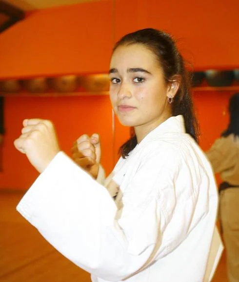 La karateka acude tres veces a la semana al Fitness Gasteiz. 