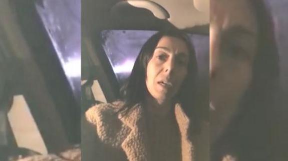 Raquel Gago, durante la grabación.