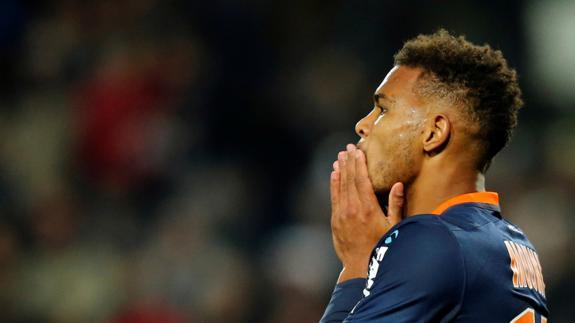 Mounie, jugador del Montpellier. 