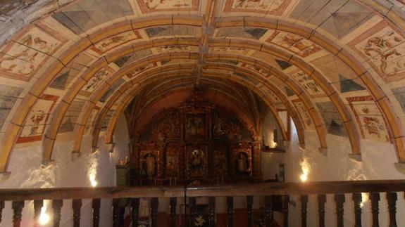 Vista de la bóveda de la iglesia de Goikiria.