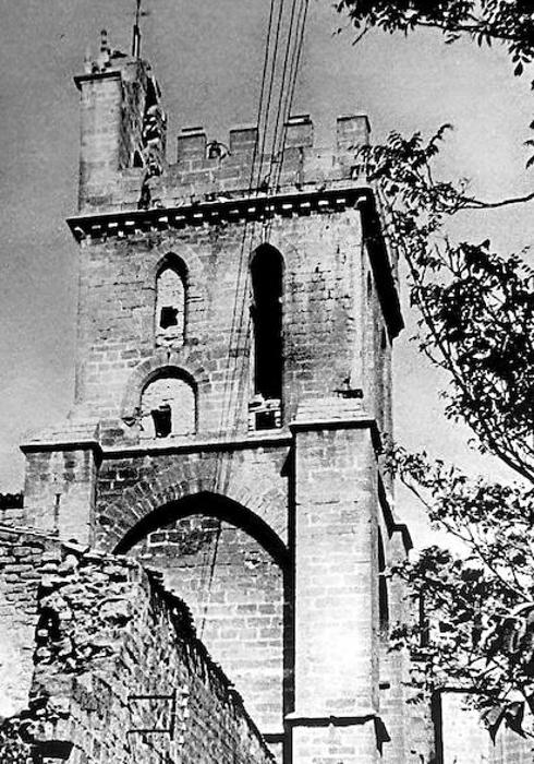 Torreón de San Juan de Laguardia, en una imagen de inicios del siglo XX, escenario de algunos sucesos luctuosos.