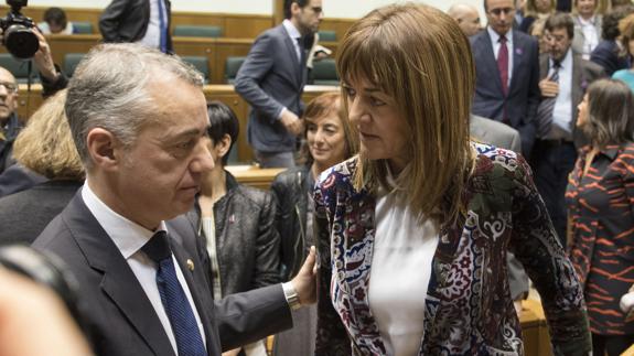 Iñigo Urkullu eta Idoia Mendia.