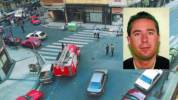 El psicólogo Francisco Javier Gómez Elosegi cayó abatido en la esquina de las calles José María Soroa y Berminghan del barrio donostiarra de Gros.