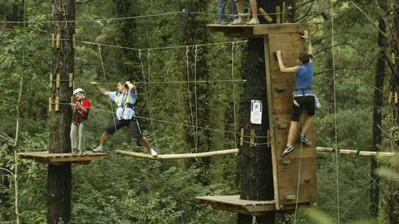 El parque contará con puentes nepalíes, columpios colgantes y circuitos a varios niveles.